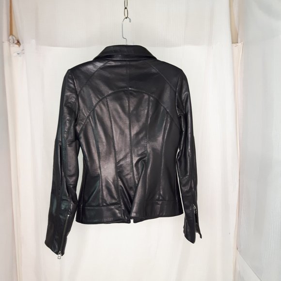 SOLD Danier Leather Jacket Black New with Tags - Picture 2 of 5